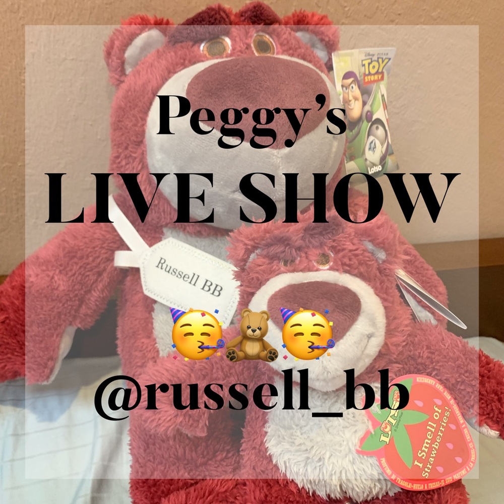 🥳 Peggy is live! 🧸 @russell_bb 🥳